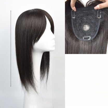 Real hair reissue piece hand-woven head-spinning long wig