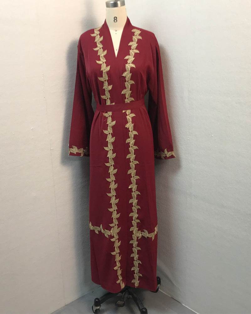 Elegant Embroidered Cardigan Robe for Women - Price Value Store
