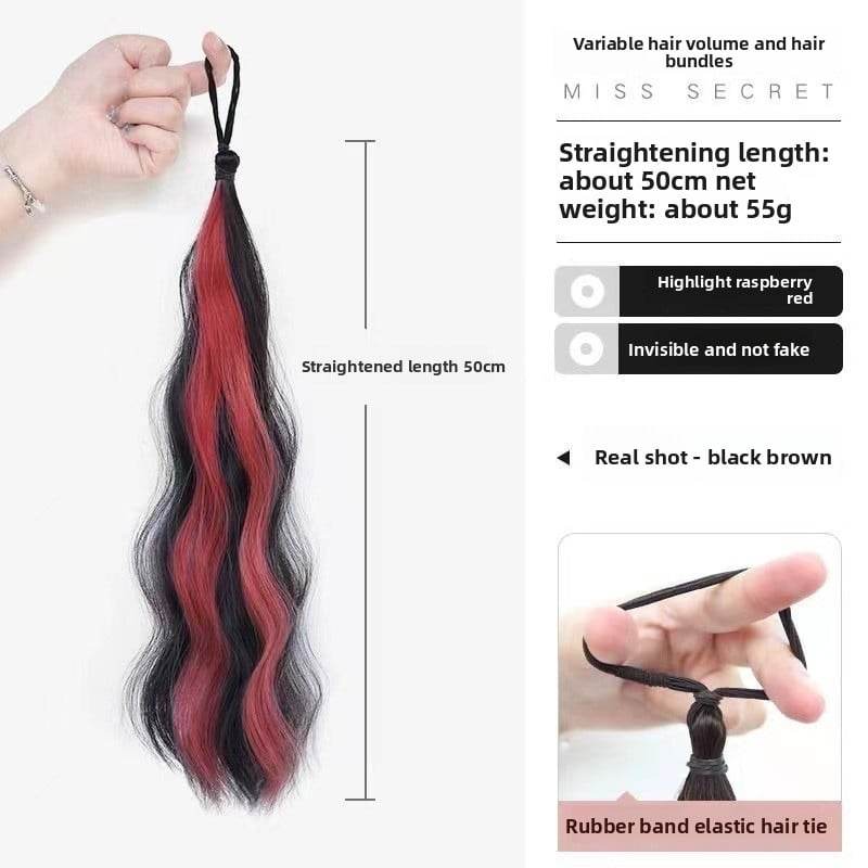 Colorful Hand-Woven Synthetic Hair Ponytail Bundles for Volume & Styling - Price Value Store