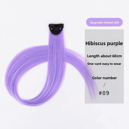 Wig female piece dyed gradient hair piece
