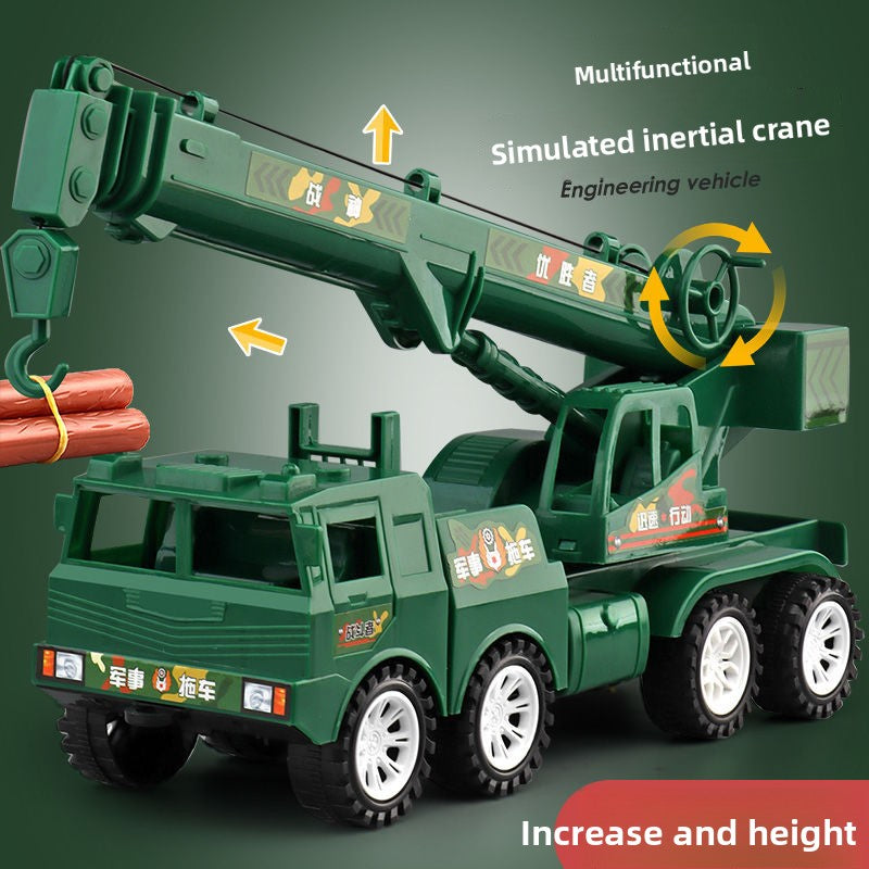 Large crane toy engineering vehicle model