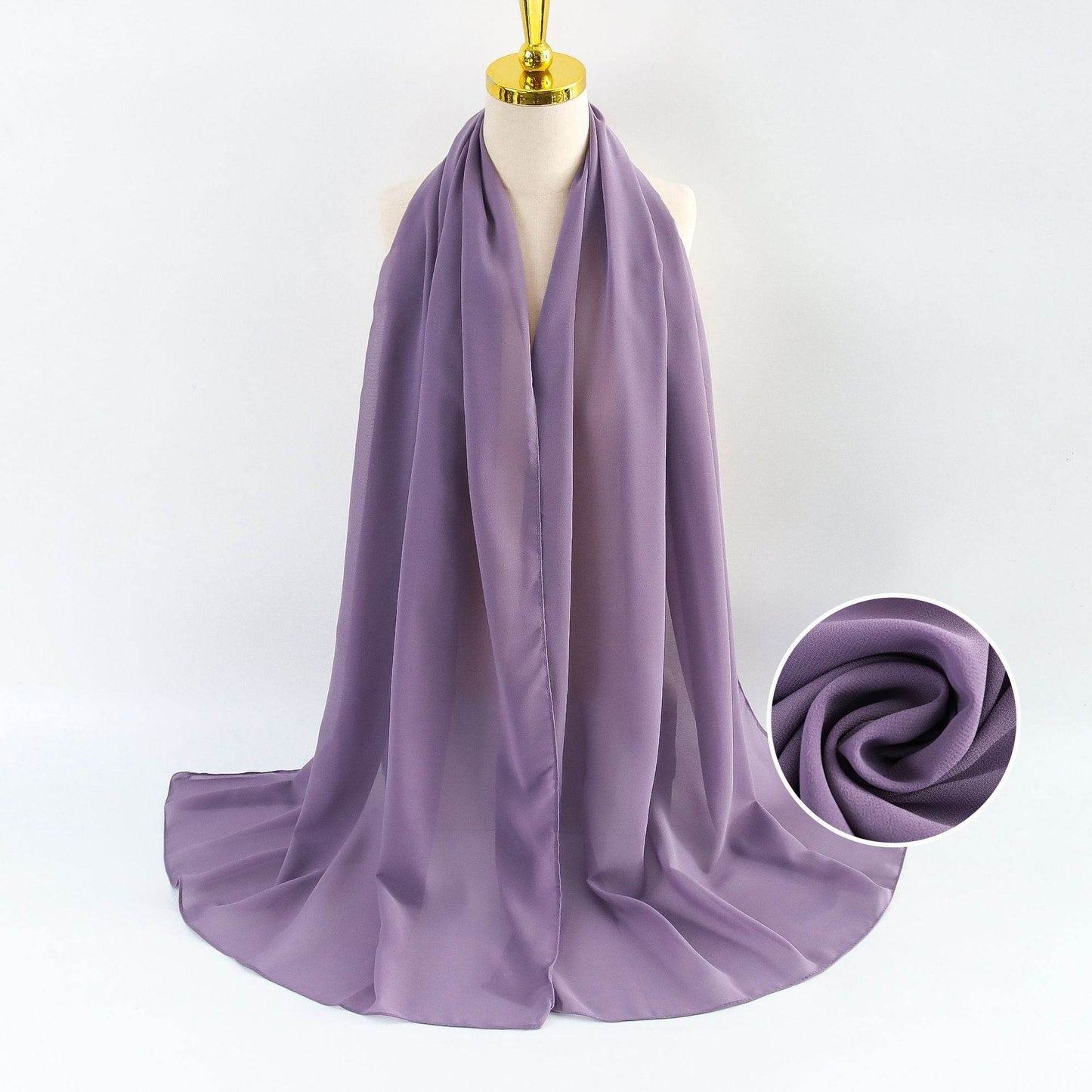 Elegant Pearl Chiffon Scarf for Women - Price Value Store