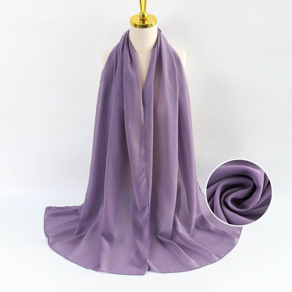 Elegant Pearl Chiffon Scarf for Women - Price Value Store