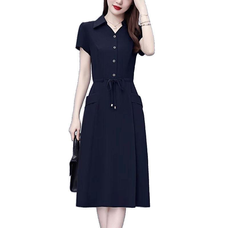 A large-sized waist-cinching and slimming dress - Price Value Store