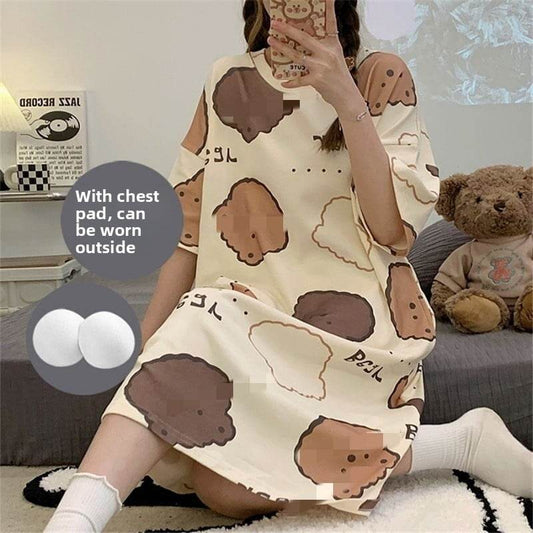 Sleeping dress with short sleeves - Price Value Store