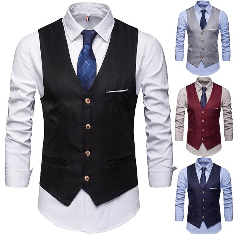 Suit Vest Men's Formal and Casual Business Style Groomsman Outfit - Price Value Store
