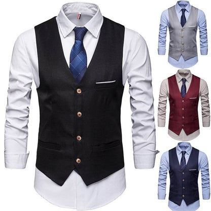 Suit Vest Men's Formal and Casual Business Style Groomsman Outfit - Price Value Store
