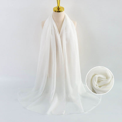 Elegant Pearl Chiffon Scarf for Women - Price Value Store
