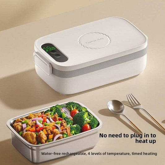 Rechargeable Wireless Heating Lunch Box with 4 Temperature Levels - Price Value Store