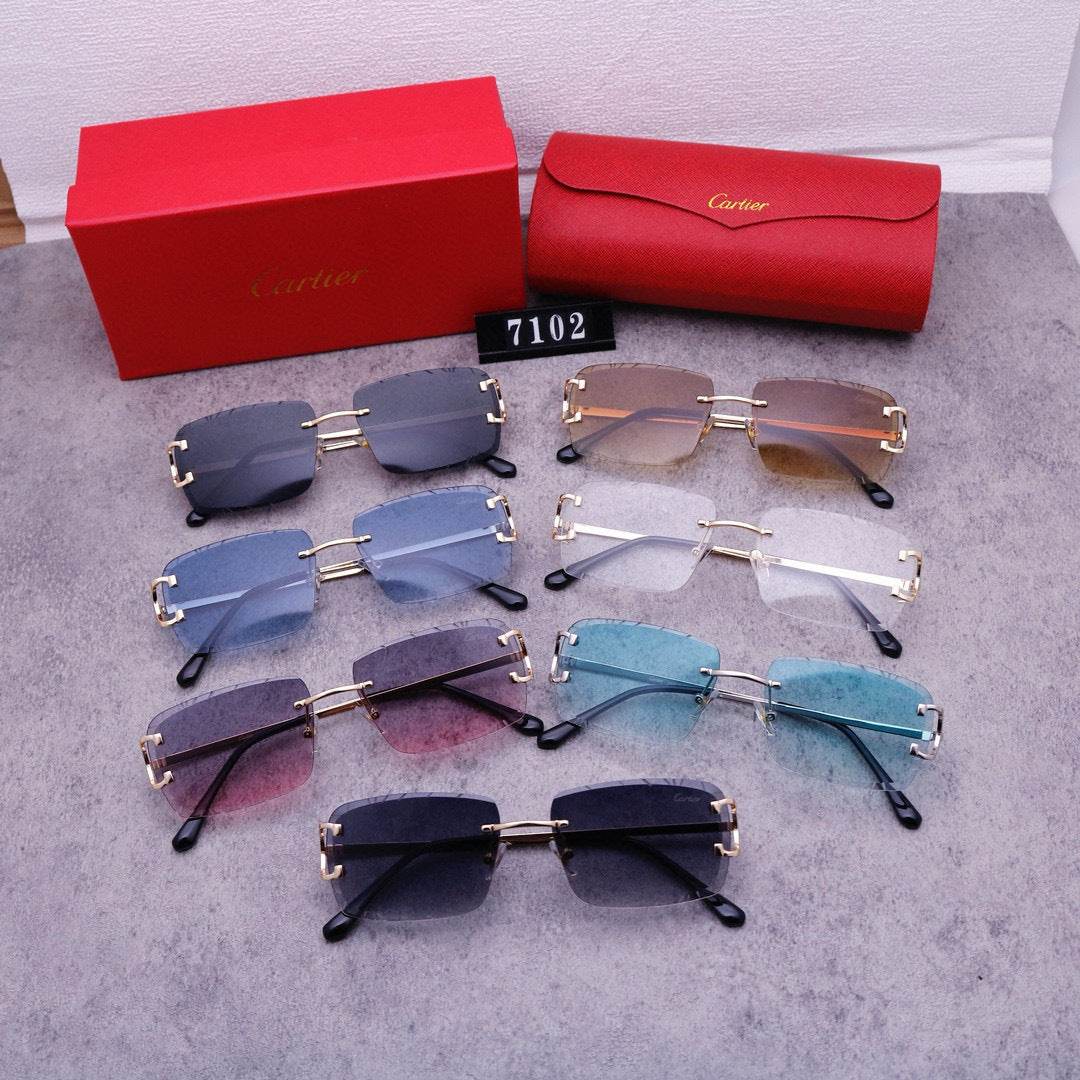 Rimless beveled sunglasses - Price Value Store