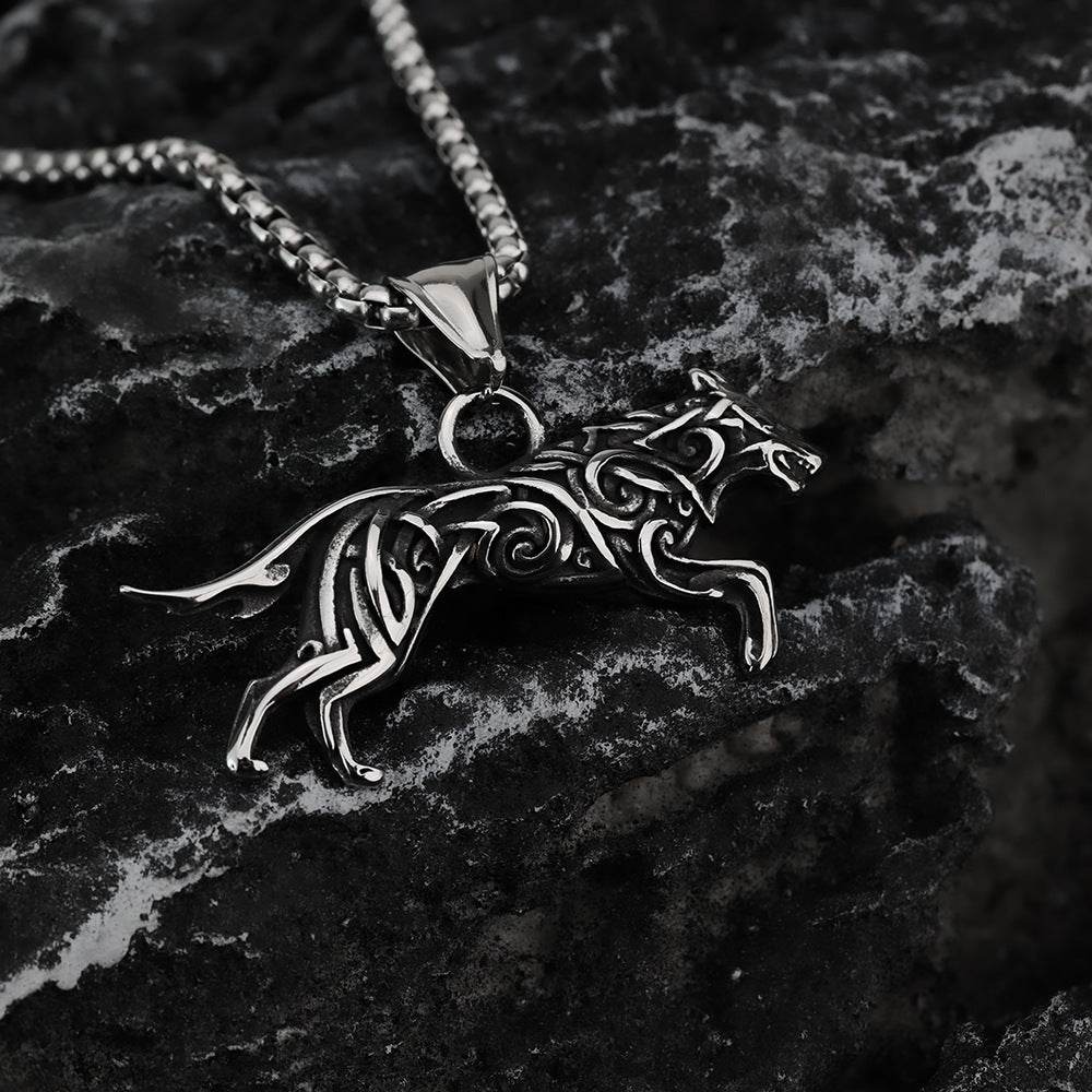 Men's titanium and steel pendant - Price Value Store