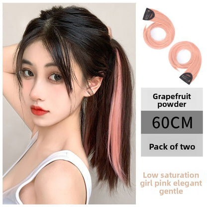 Wig female piece dyed gradient hair piece
