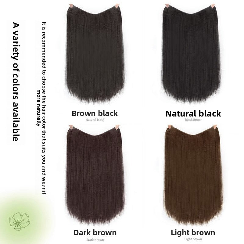 A light and thin faux seamless wig