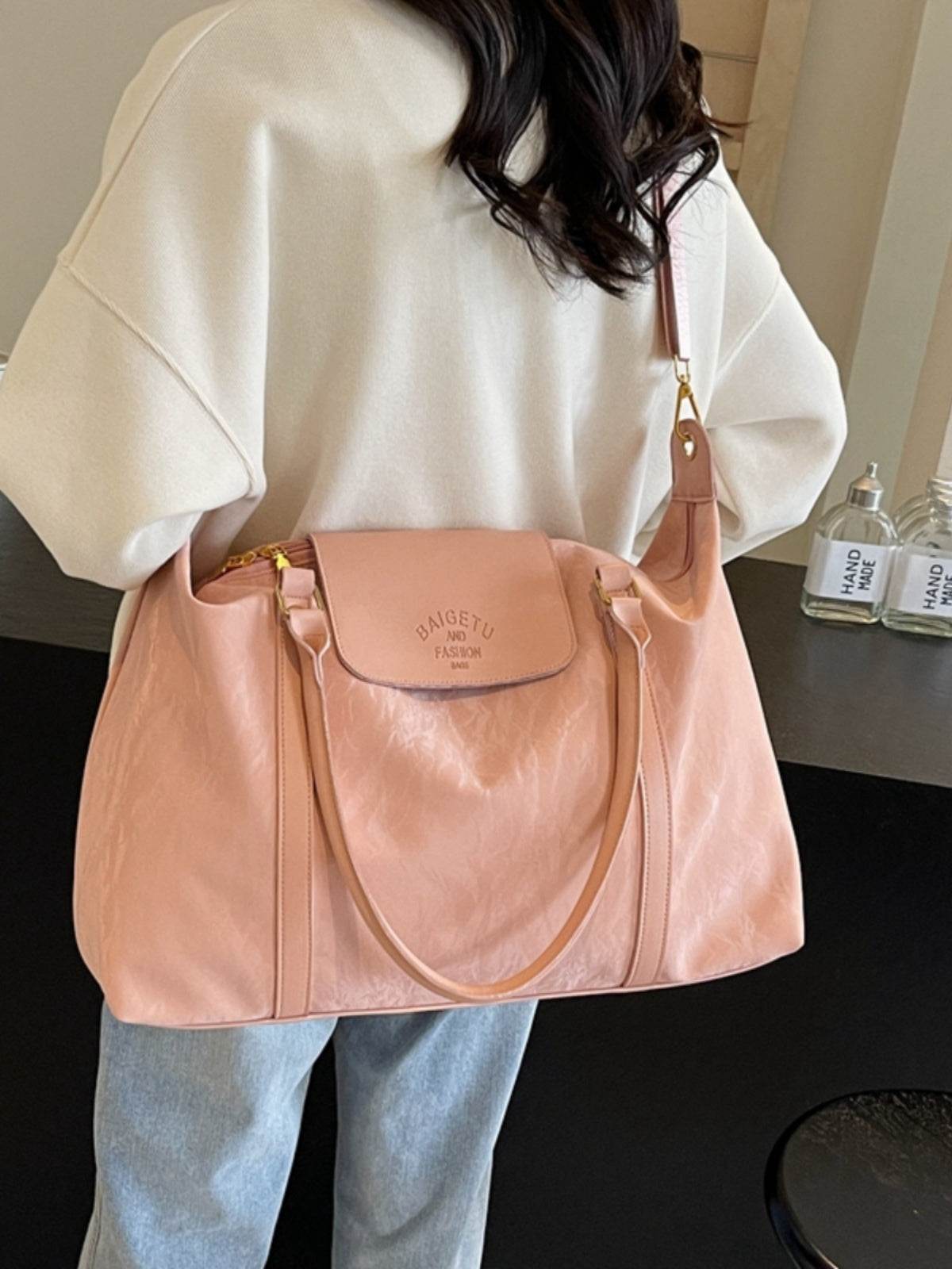 Large Capacity Hand-Carrying Short Travel Travel Bag Female Business Trip Lightweight Luggage Bag Waterproof Portable Luggage Bag Travel - Price Value Store