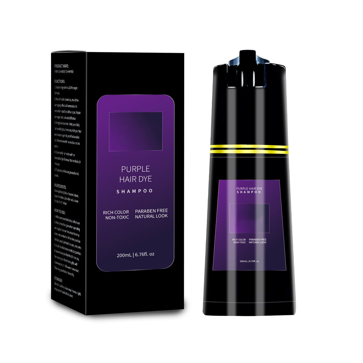 Plant Formula Hair Dye Shampoo 200ml