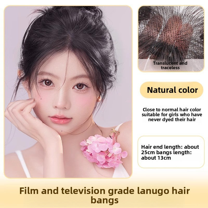 Fetal hair bangs hairline wig patches