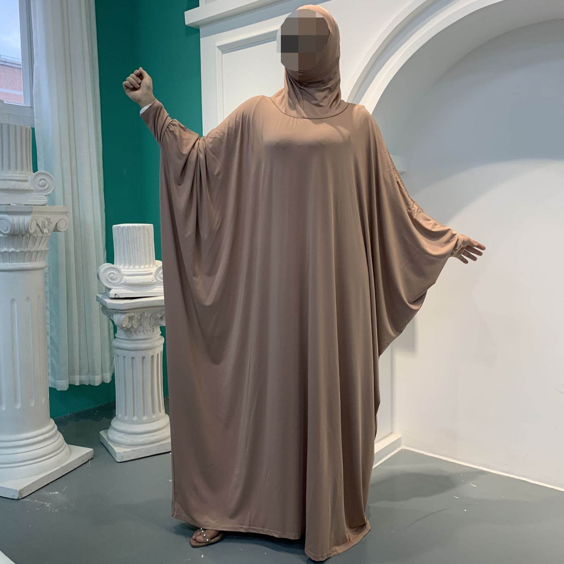 Solid-color batwing robe - Price Value Store