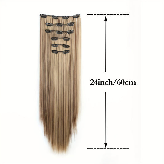 Fashion long straight hair wig piece