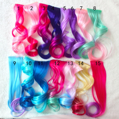 Gradient Curly Synthetic Hairpiece for DIY Hair Accessories