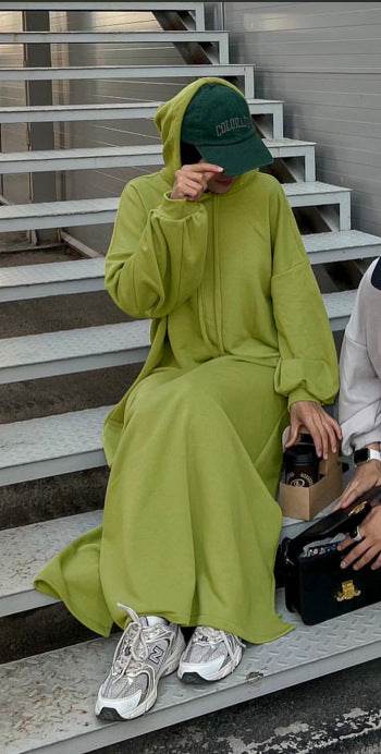 Solid Color Hoodie dress - Price Value Store