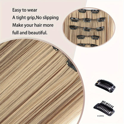 Fashion long straight hair wig piece