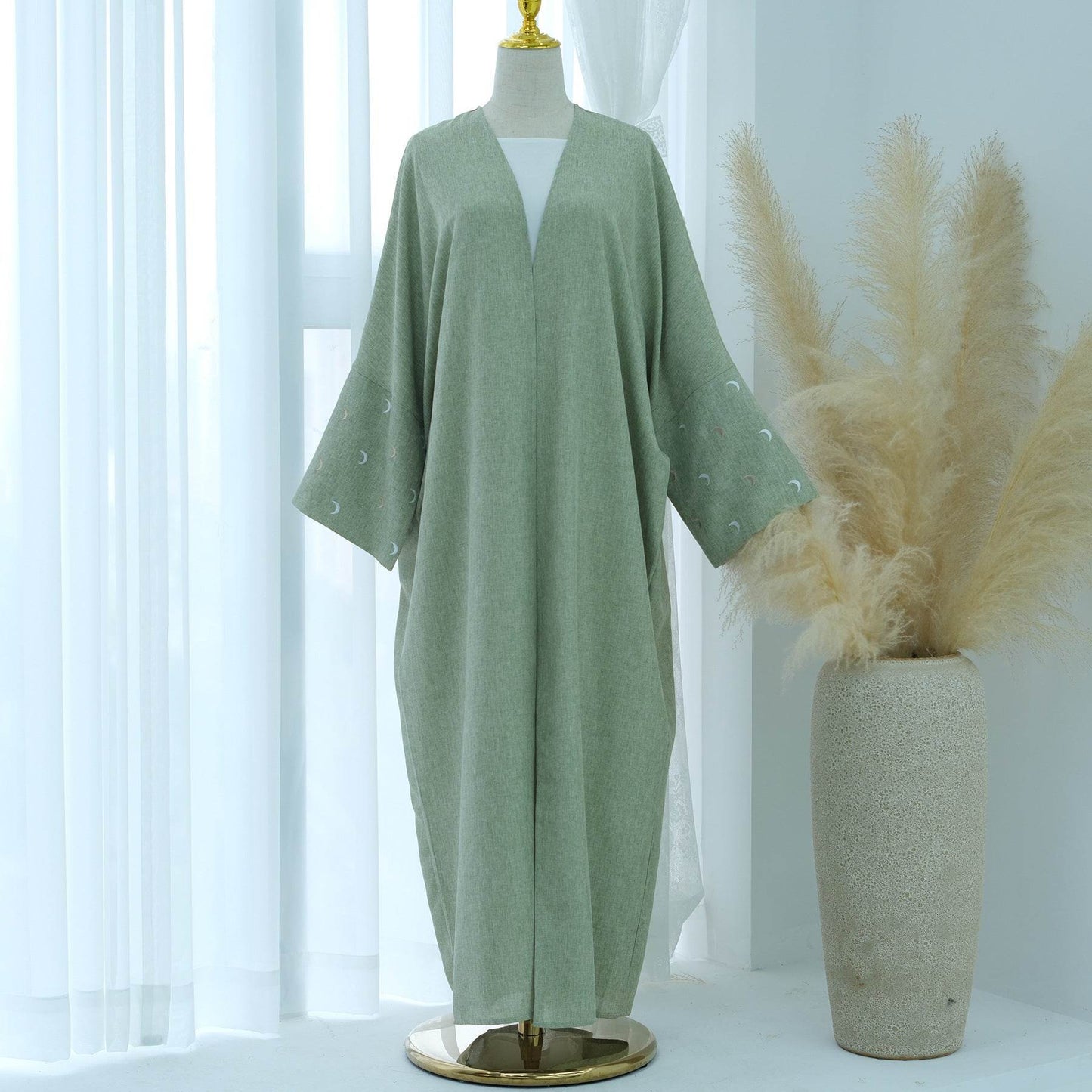 Embroidered elegant cardigan robe - Price Value Store