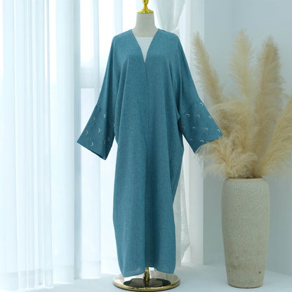 Embroidered elegant cardigan robe - Price Value Store