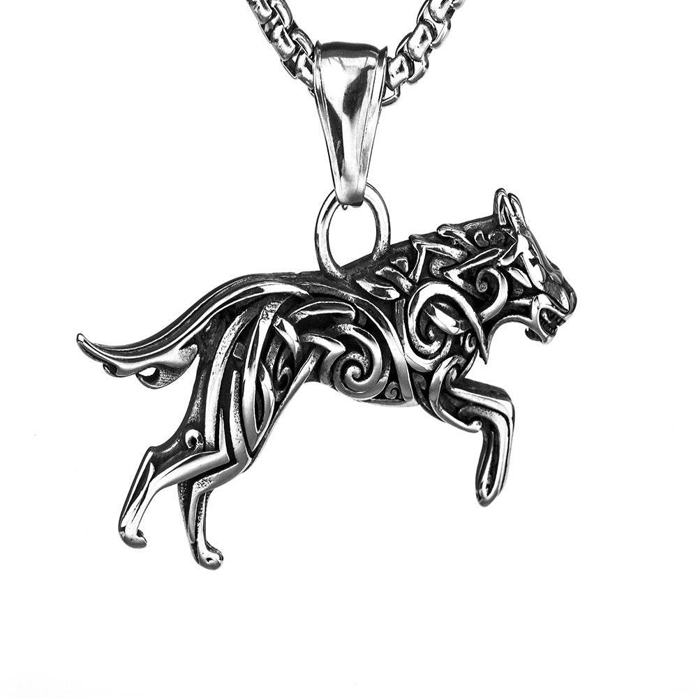 Men's titanium and steel pendant - Price Value Store