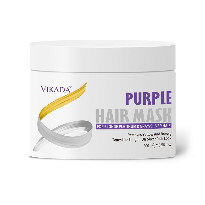 Remove the yellow to create a grayish-purple hair mask for color protection