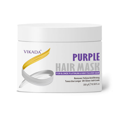 Remove the yellow to create a grayish-purple hair mask for color protection