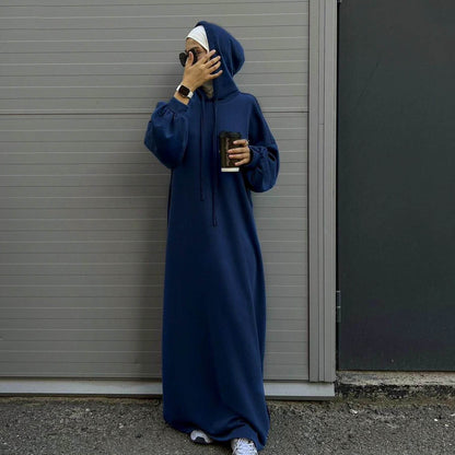 Solid Color Hoodie dress - Price Value Store