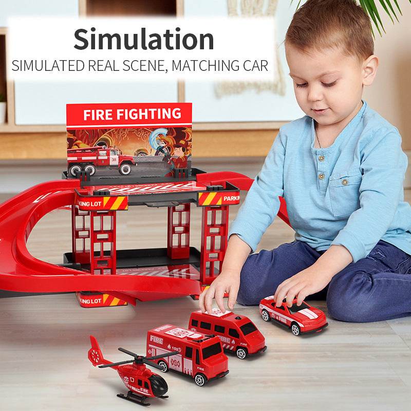 Assembled fire-fighting track toy - Price Value Store