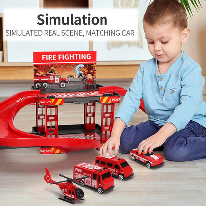 Assembled fire-fighting track toy - Price Value Store