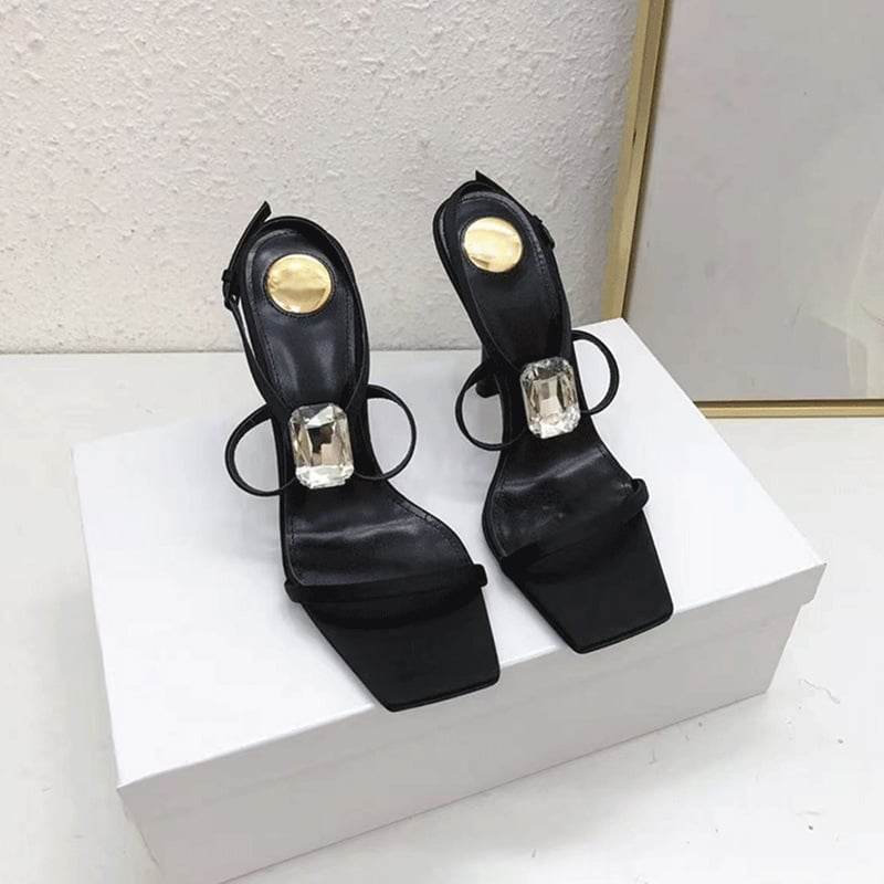 square head high heel women - Price Value Store