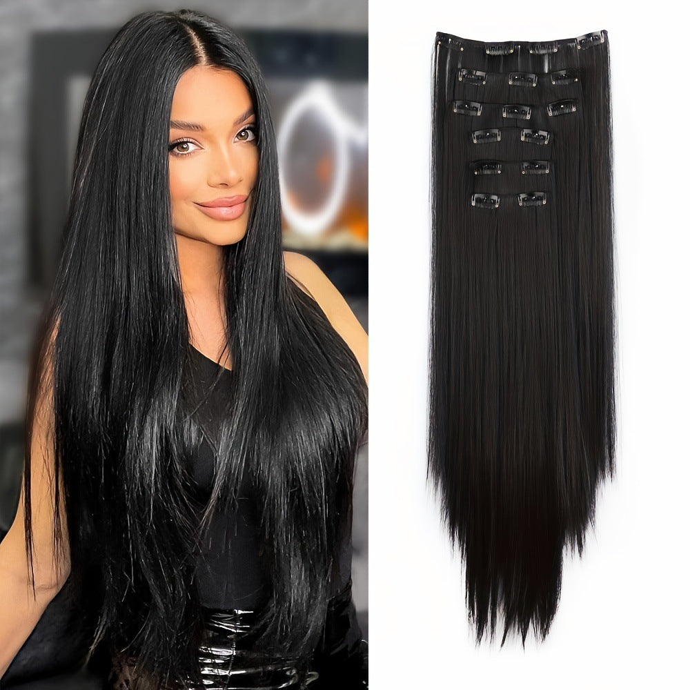 Fashion long straight hair wig piece
