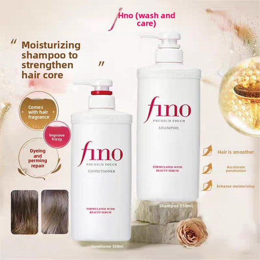 Shampoo makes hair smooth and reduces frizz.