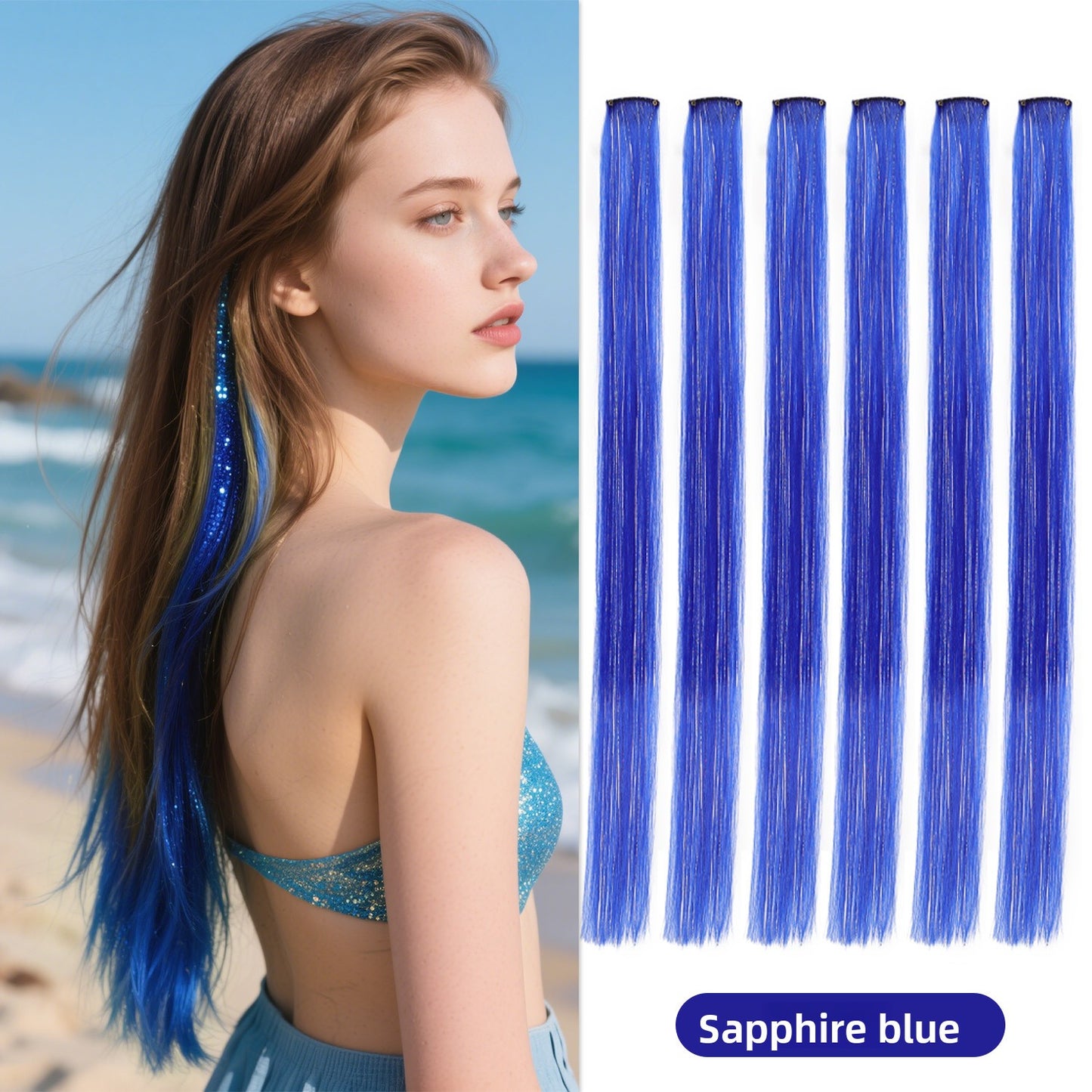 Laser-hung ear-dyed wig pieces