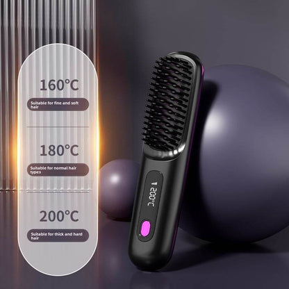 LCD display ceramic straight hair comb - Price Value Store