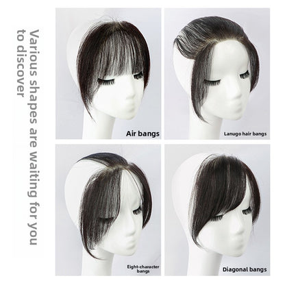 Invisible Real Human Hair Hairpiece for Forehead
