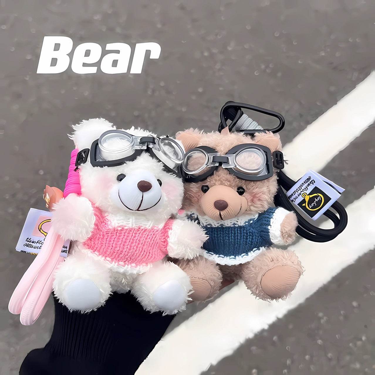 Pilot Bear Plush Keychain Doll - Price Value Store