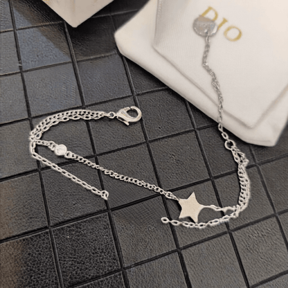 Double Layer Star and CD Letter Diamond Bracelet for Women - Price Value Store