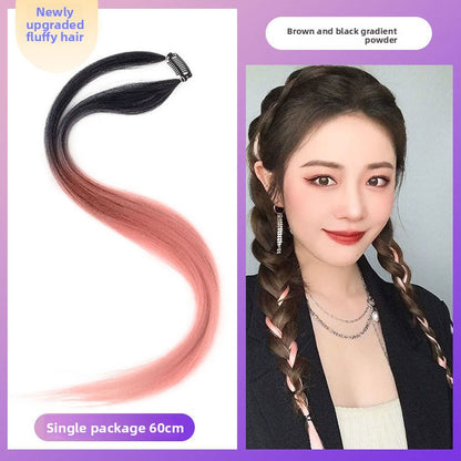 One-piece invisible braided hair rope
