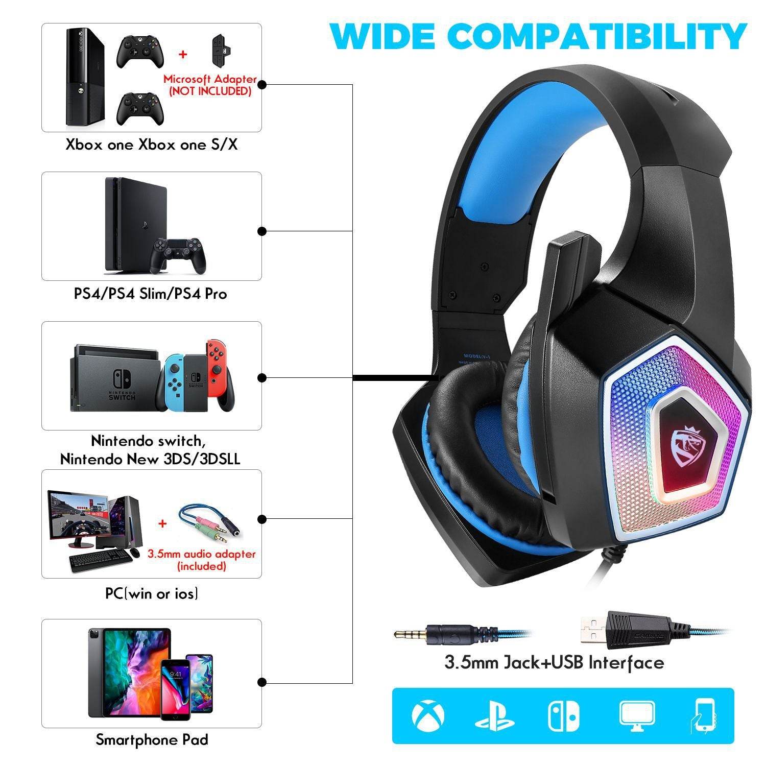 Headset gaming headphones - Price Value Store