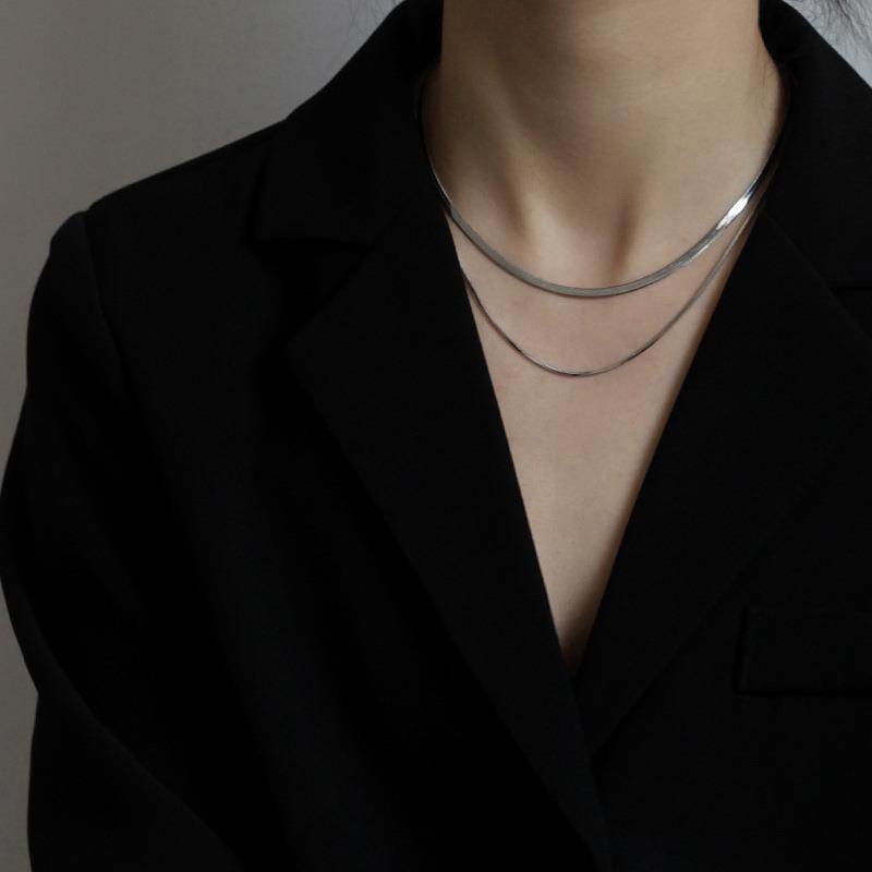Clavicle Necklace Titanium Steel Color Preserving - Price Value Store
