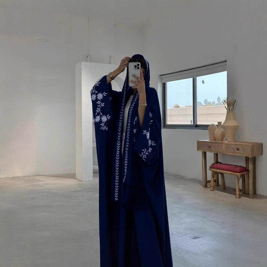 Embroidered floral robe - Price Value Store