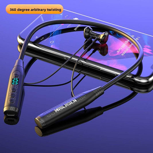 Dual Battery Bluetooth Headset Wireless Hanging Neck Type - Price Value Store