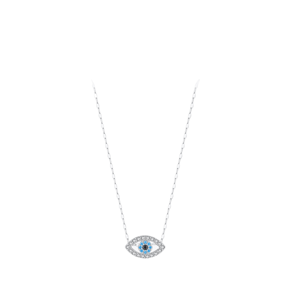 Modian S925 sterling silver micro-inlaid Devil's Eye necklace - Price Value Store