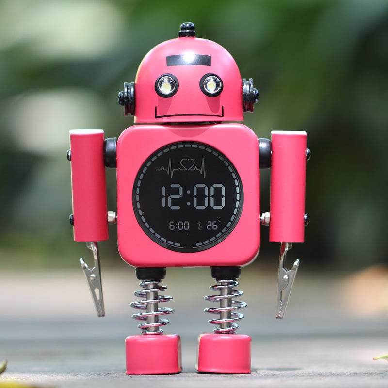 Metal Robot Luminous Alarm Clock - Price Value Store