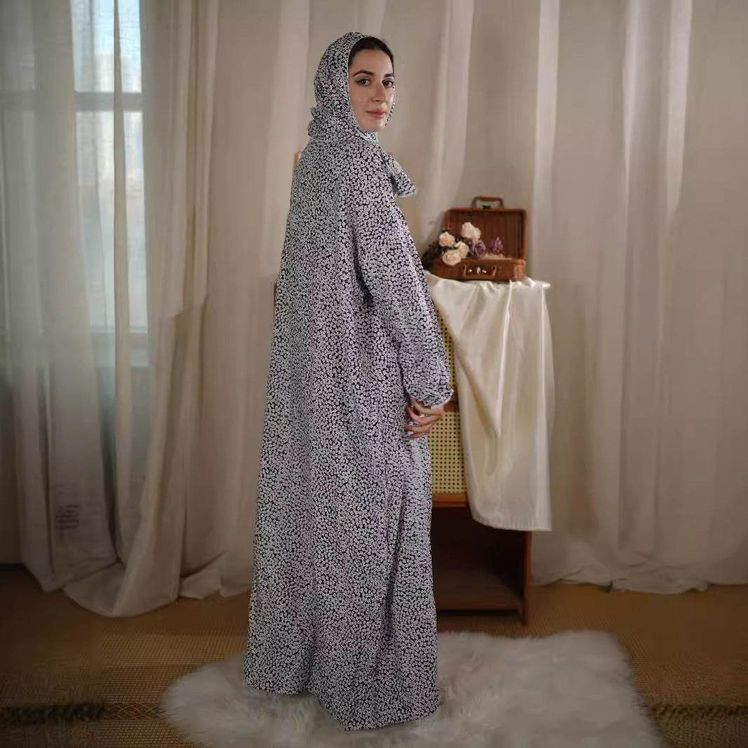 Scarf One Prayer Robe Fashion Printed dress - Price Value Store