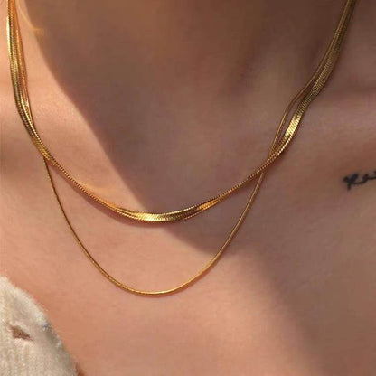Clavicle Necklace Titanium Steel Color Preserving - Price Value Store